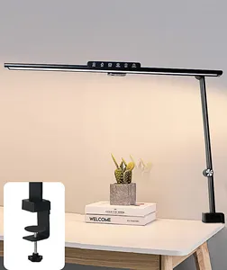 Flexibler faltbarer Schreibtisch Aufsteck bare LED-Tisch lampe Arbeits lesung Dimmbare Farb temperatur Einstellbare Bildschirm leiste Licht lampe