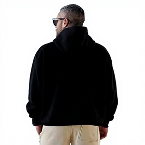 Sudadera con Capucha Extra Grande para Hombre, Color Sólido, 100% Algodón, Felpa, Estilo Casual para Otoño, Corte Regular, Tejido de Punto - Product Image 1