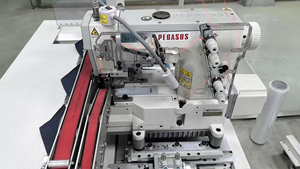 Équipement de couture industriel entièrement automatique pour vêtements en jean, machine à emboîter les poches avant et arrière sans repassage - Product Image 3