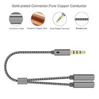 Adaptateur Répartiteur Audio 3,5 mm Jack Y 1 Mâle vers 2 Femelles M/F Connecteur Stéréo 3,5 mm pour Écouteurs Accessoires Vente Directe Usine