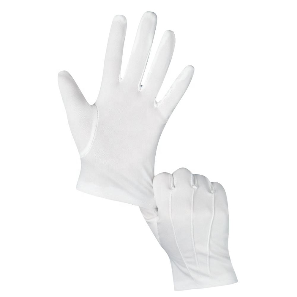 White Gloves Ladies 3 Pairs Large White Cotton Gloves - Formal Marching  Parade Costume & Dress Gloves White Santa Gloves