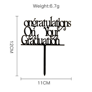 Vente chaude Just Do It Graduation Cake Topper Acrylique Happy Graduation Cake Decoration Party Supplies - Product Image 6