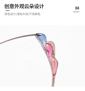 Occhiali da vista Qsky montatura occhiali da ragazza candy metal cat eye montatura occhiali anti luce blu per lenti miopia - Product Image 3