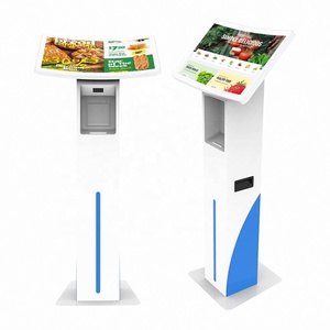 23.6inch Self Service Kiosks Receipt <b>Printer</b> 80mm QR Code <b>Scanner</b> Nfc RFID Reader Self-service Food Ordering Kiosk Horizontal - Product Image 1