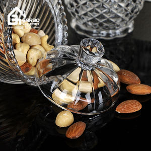 Bouillon Overdekte Glazen Snoepschotel Gesneden Glazen Snoeppot Met Deksel Kleine Glazen Opslagcontainer - Product Image 3