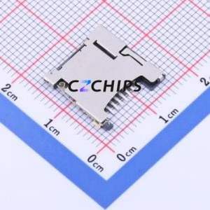 XKTF-1251-1 SD Card / Memory Card Connector SMD Connector Self-Return Type MicroSD Card (TF Card) Card Holder 1.4mm - Product Image 1