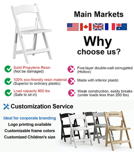 Chaise pliante en résine Wimbledon blanche, portable, pour événements, location de mobilier d'extérieur, idéale pour les fêtes, le jardin, la terrasse et les repas. - Product Image 4