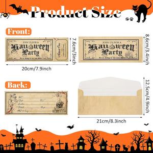 Inviti <span class=keywords><strong>di</strong></span> Halloween con busta biglietto <span class=keywords><strong>di</strong></span> natale invita carta Santa riempire in bianco per adulti festa per bambini festa <span class=keywords><strong>di</strong></span> compleanno Baby Shower - Product Image 2