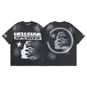 T-shirt unisexe 2026 NFC HELL Vintage Fashion Brand à manches courtes, coupe ample, en pur coton, avec lettres vieillies et effet délavé - Product Image 2