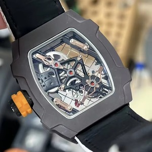 Elite Masterpiece Carbon Fiber <b>Watch</b> <b>Men</b> Tonneau Shape Tourbillon <b>Skeleton</b> Mechanical Racing Sport Waterproof <b>Watch</b> - Product Image 5