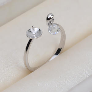 Aretes de Plata S925 con Perlas DIY, Accesorios para Mujer, Aretes Huecos de Doble Uso 2949 - Product Image 4