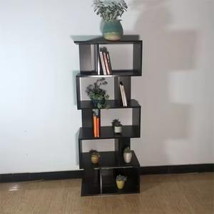 Prix usine Noir Mur Lit Bibliothèque Panneau De Bois Étagère Au Détail Librairie Magasin Luminaires De JIAMUJIA - Product Image 4