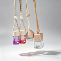 Flacon diffuseur en verre vide de 10 ml à dégradé de couleurs, avec bouchon à vis et corde de suspension, pour désodorisant de voiture
