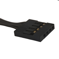 Kabel MDB PH2.54 4 Pin Wafer ke 5 Pin Housing Berlapis Tembaga, Selubung PVC, Tanpa Pelindung, Model P06-0106500001 untuk Komputer