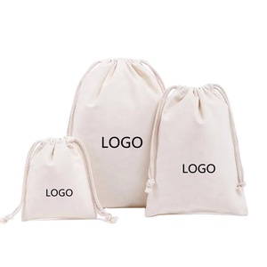 Custom Printed Logo Eco-friendly Reusable Small <b>Gift</b> <b>Bag</b> with Custom Color Cotton Canvas Drawstring Closure Dust Packing <b>Bags</b> - Product Image 1