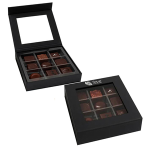 Professional Manufacturer Customizable Magnetic Attraction Black Chocolate Box Transparent
