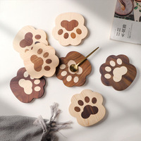 Sous-verres modernes en bois imprimé pour tasses à café, isolants thermiques, supports à thé, tapis et dessous de plat en bois massif léger pour le bureau, vente en gros