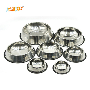 Tigela fácil de limpar estável e antiderrapante, tigela de comida de aço inoxidável para cachorros - Product Image 1