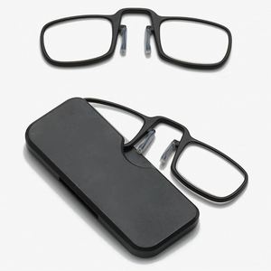 Lunettes de lecture unisexe ultra-minces portables avec mini-clip nasal et étui – Vente en gros - Product Image 6