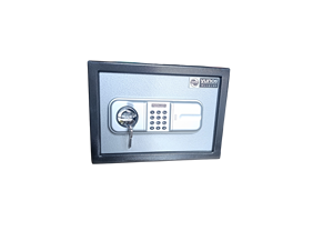 YUNOS LB-20EC Hotel Safe <b>Box</b> Dual Locking System (Electronic Code Mechanical Key) Secure Cash <b>Documents</b> Waterproof <b>Fireproof</b> - Product Image 2