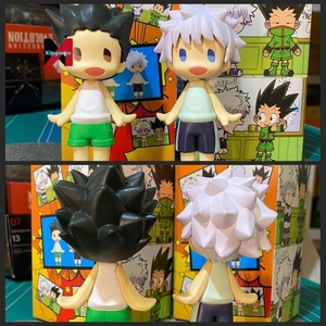 Hunter <span class=keywords><strong>X</strong></span> Hunter <span class=keywords><strong>X</strong></span> <span class=keywords><strong>gon</strong></span> freecss <span class=keywords><strong>killua</strong></span> zoldyck Q Chibi อะนิเมะฟิกเกอร์ยืนโมเดลชุดตกแต่ง - Product Image 3