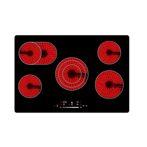 Placa caliente eléctrica de 90cm, placa vitrocerámica <span class=keywords><strong>Vitro</strong></span> con control de perilla, 5 quemadores - Product Image 5