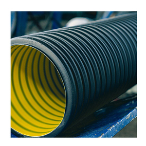 Tuyau de drainage en PE corrugé à double paroi HDPE Sn4 Sn8 Sn16 18 pouces, tuyau de drainage en plastique HDPE - Product Image 1