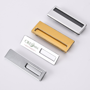 Многоразовые гравированные на заказ Пустые Металлические, из алюминиевого сплава, униформа для сотрудников, магнитные таблички, Именные Бирки, значки - Product Image 2