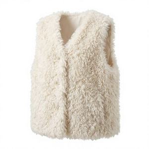 Gilet en fausse <span class=keywords><strong>fourrure</strong></span> de mouton écologique pour femmes, ultra-doux, en sherpa thermique, polyvalent pour superposer en hiver - Product Image 5