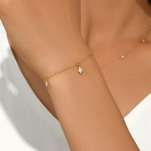 Dernier design de bracelet réglable, bijoux, bracelet à maillons en zircon pour filles - Product Image 5