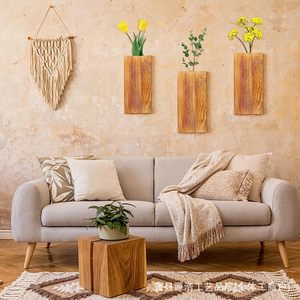 Wooden Wall Mounted <b>Planter</b> <b>Rectangle</b> YH26 Decorative For Home Office - Product Image 3