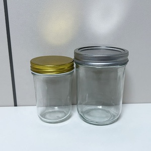 Nửa pint Jelly <span class=keywords><strong>Mason</strong></span> Jar Salsa Tempered Glass đóng hộp lọ với niêm phong nắp đậy cho mứt gia vị mật ong cưới vòi hoa sen ủng hộ - Product Image 2