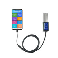Testeur de sol Meas-King 8 en 1, capteur de sol USB Type-C avec température -40~60 ℃ Détection de l'humidité (0-100 % HR), de l'EC, des NPK et du pH du sol