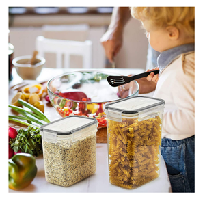 Conjunto de Armazenamento Doméstico com 24 Peças, Organizador de Cozinha Empilhável de Plástico Livre de BPA, Caixa de Armazenamento para Alimentos Secos - Product Image 6