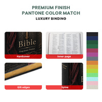 Fabricant OEM de couvertures personnalisées en gros, fournisseur en vrac de livres de la Bible à couverture rigide en cuir PU, impression personnalisée directe
