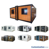 20ft Mini salon de luxe 2 chambres en acier expansible pliable Portable maisons mobiles préfabriquées pliant extensible conteneur maison