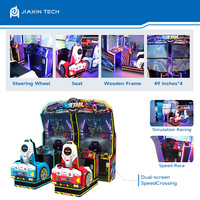 Machine de simulation de course populaire Speed Crossing pour 2 joueurs, jeu d'arcade en ligne avec construction métallique et interface en anglais