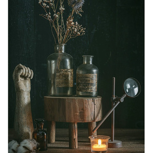 Tabouret d'appoint en <span class=keywords><strong>bois</strong></span> rustique contemporain, petit banc, support de <span class=keywords><strong>plante</strong></span> de style ferme, accessoire de photographie, présentoir en <span class=keywords><strong>bois</strong></span> massif, décoration d'intérieur - Product Image 4