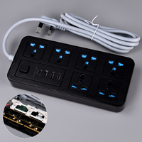 Regleta de alimentación USB multifunción de fábrica con 6 tomas, 3 USB y 1 Tipo C, cable de extensión de 3M, con certificación CE ROHS