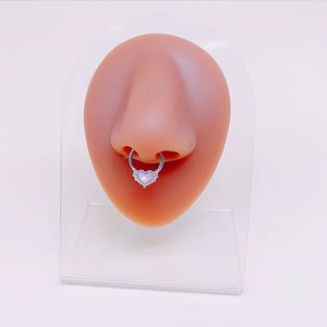 Anillos de ombligo rosas para mujer, clip de nariz con corazón de ópalo, piercing labret para labio, arete de tornillo para hélice, piercing de cartílago y concha - Product Image 4