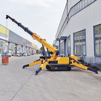 Mini-grue pliable multifonctionnelle sur chenilles et araignée de 3/2/1 tonne avec hauteur de levage de 1 à 40 m et garantie de 6 mois à vendre
