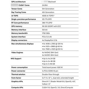 Servidor Nuevo Sin Abrir Edición Spot de Alto Rendimiento para Deep Learning AI GPU RTX Pro 6000 96G Workstation Fan - Product Image 6