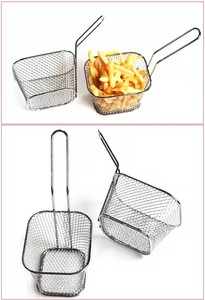 Vendita calda cesto quadrato Mini fritto cesto di patatine fritte olio di pollo fritto filtro per patatine fritte cesto per patatine fritte - Product Image 6