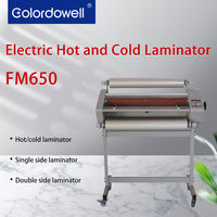 Laminateur à chaud et à froid FM650 |   Format 635 mm, température réglable de 0 à 160 °C, compatible A3/A4/A5/A6, vitesse de 0,6 à 2 m/min, 1850 W