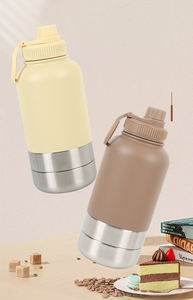 Comedero Personalizado para Mascotas 3 en 1, Botella de Agua Portátil para Perros, Tazones para Perros de Acero Inoxidable Aislados para Exteriores, para Comida <span class=keywords><strong>y</strong></span> Bebida - Product Image 3