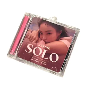 Hinchee Smart Mini Album Keychain Record NFC Acrylic Pendant Custom DIY CD Box CD Case Kpop Charm Smini Music CD Keychain