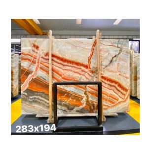 لوح عقيق متعدد الألوان مصقول بتصميم حديث بسعر المصنع حجر رخام عقيق قوس قزح شفاف للديكور الداخلي - Product Image 4