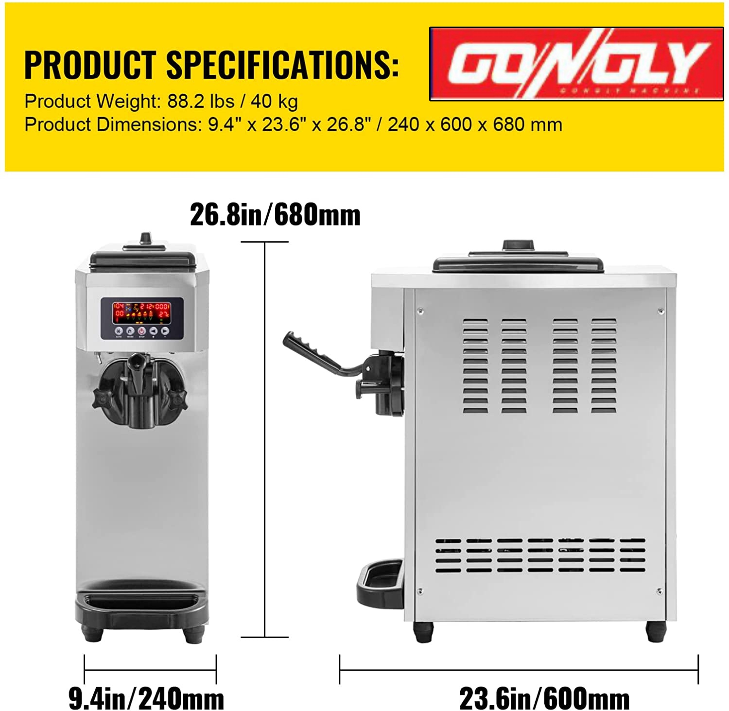 High Quality Ice Cream Machine - Tabletop Mini Soft Ice Cream