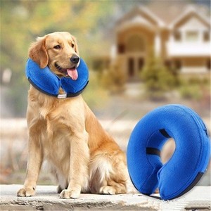 Collier de soutien pour chien en néoprène bleu, coussin de protection pour animaux de compagnie, bouée de voyage pour voiture, bateau, natation - Product Image 1