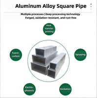 Tube carré en aluminium 6063 T5 extrudé de précision, sablé, pour cadre de chambre froide, étagère de congélateur, supports d'isolation